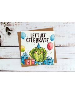 Lettuce Celebrate Birthday Card On Plantable Seed Paper