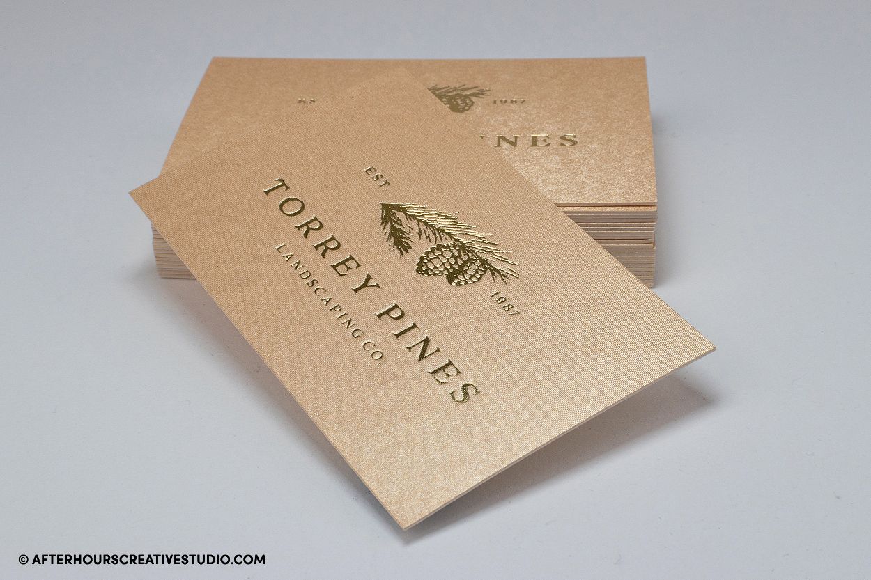 Gmund Gold Business Cards - White Ink, Foil Stamping & more