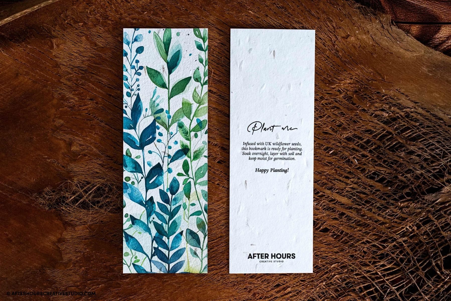 Seed Paper Bookmarks with Printing for Eco-Friendly Promotions and Gifts