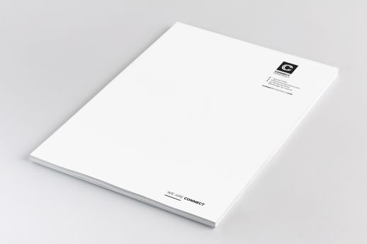 Classy A4 letterheads with full-colour printing on 160gsm.
