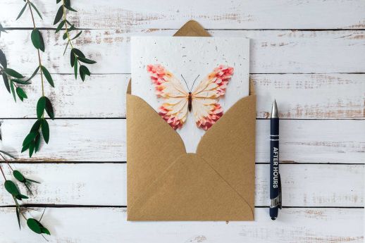 Plantable butterfly greeting card