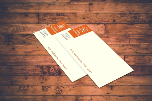 Compliment slips on 160gsm with double-sided printing.