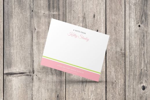 Silk note cards on quality 350gsm stock, with full colour printing.