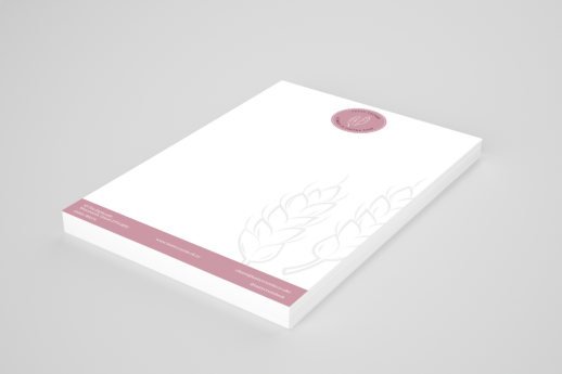 Recycled letterheads on 120gsm with digital printing.