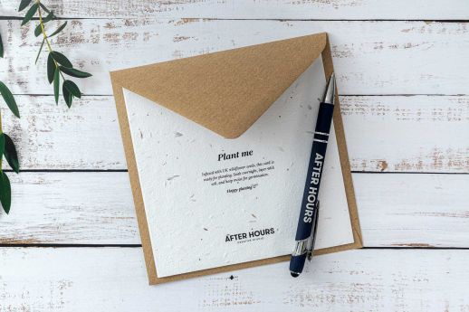 seed paper greeting card reverse