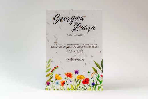 A6 Seed Paper Invitations