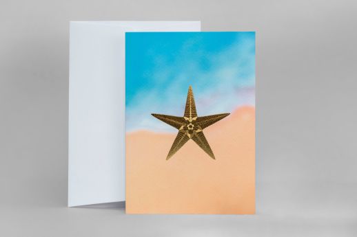Foil Stamped Starfish Greeting Card