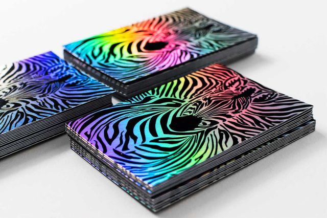 holographic foil edge business cards Painted | Gold & Silver Edges Beautiful Holographic Foil Edge Painted