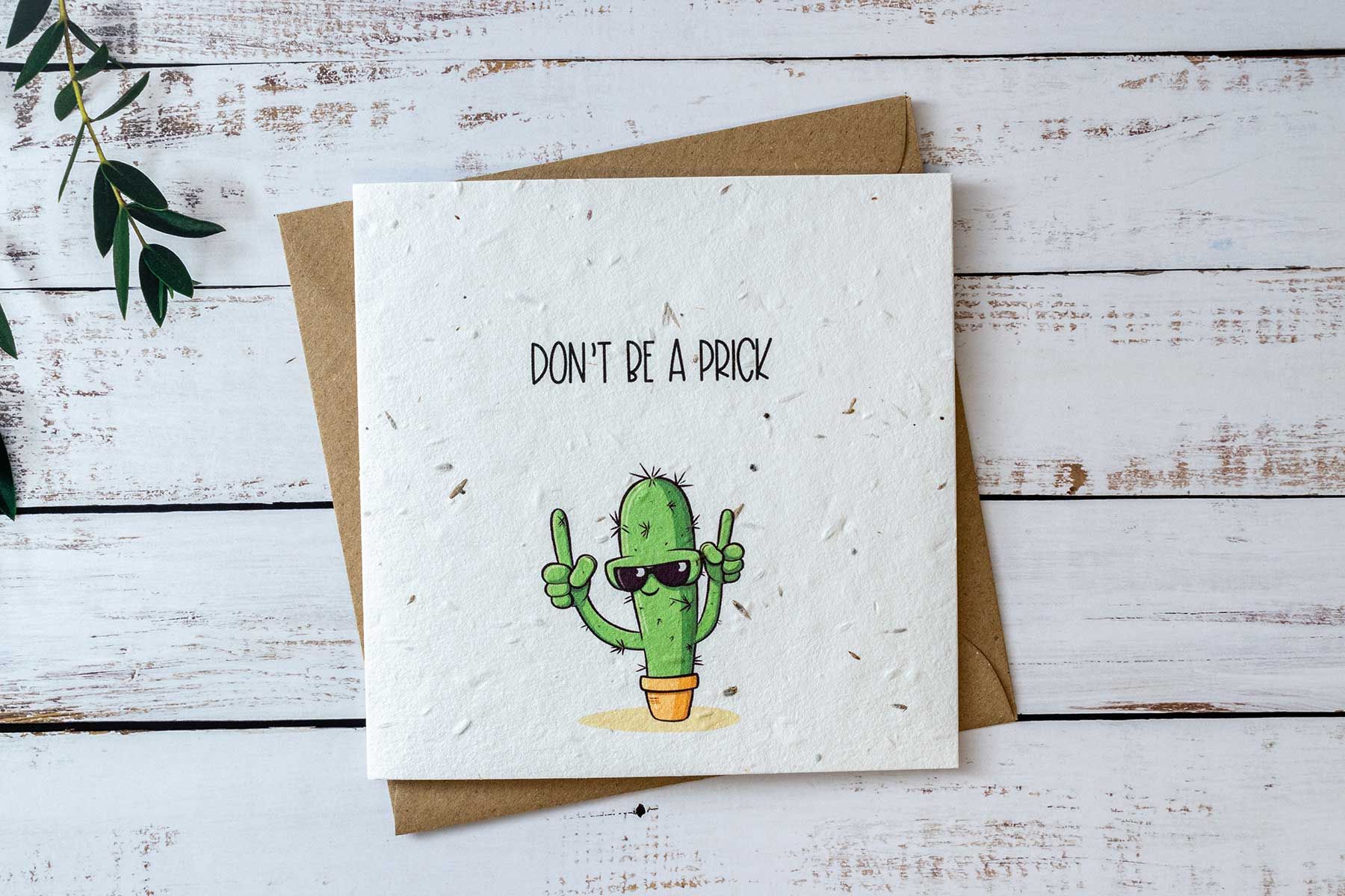Cactus Greeting Card on Plantable Seed Paper