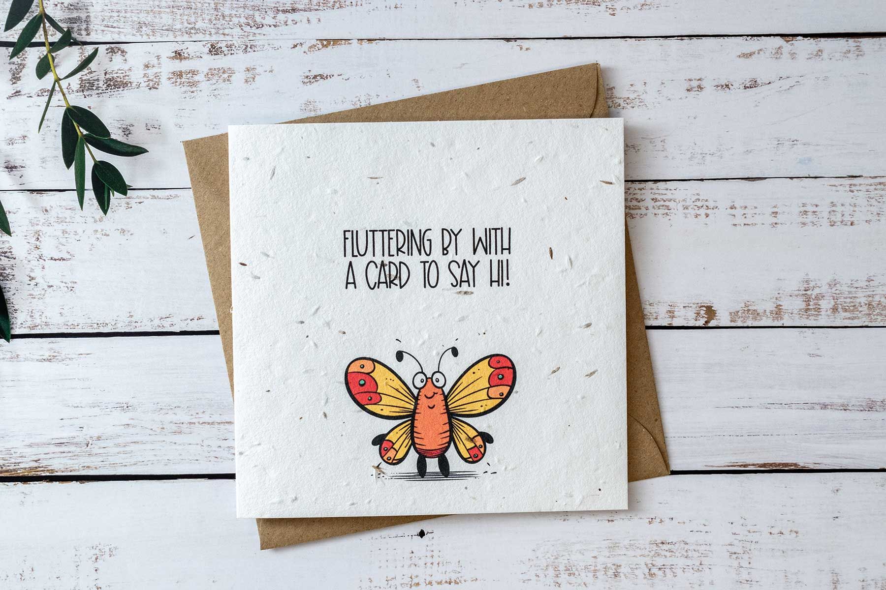 butterfly fun seed paper greeting card