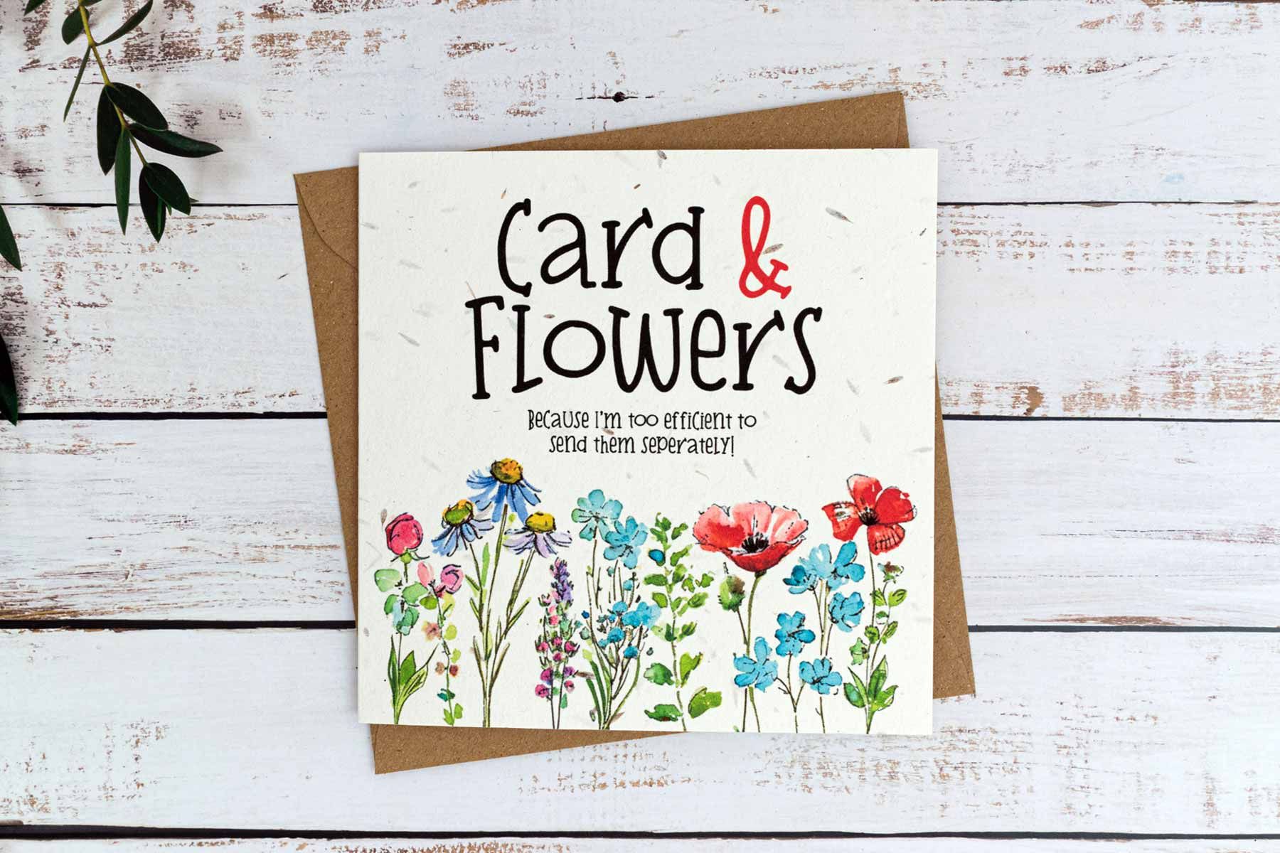 Wild Flower Seed Card - Card & Flowers