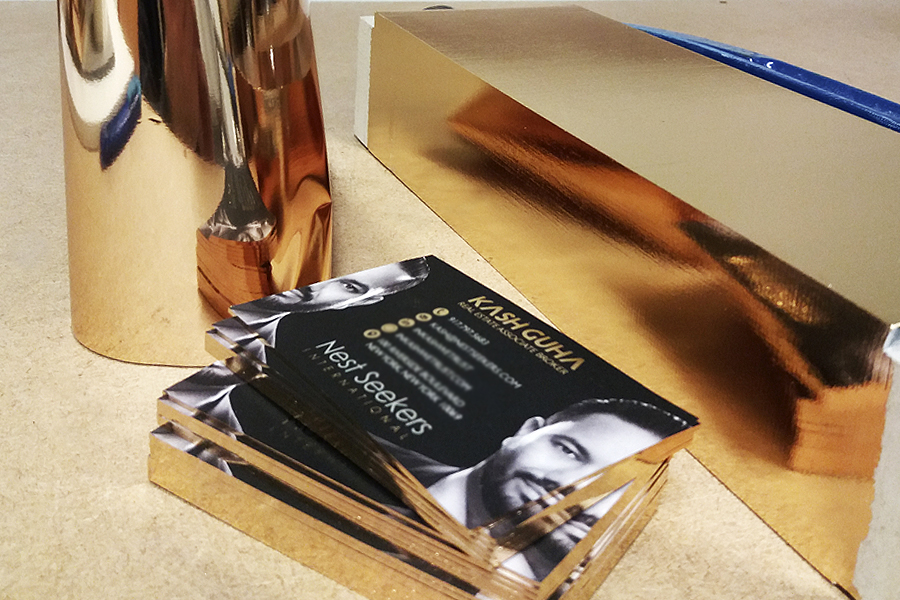 How to foil edge gild business cards After Hours Creative