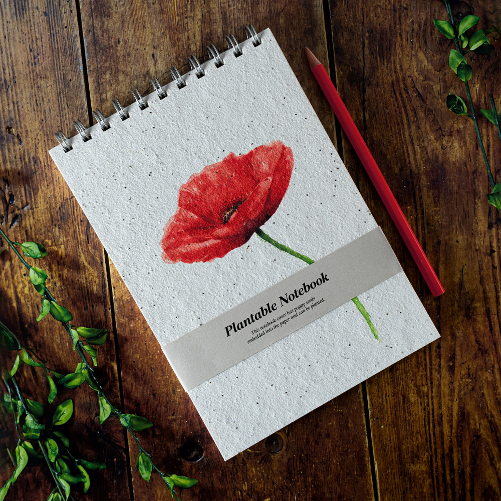 poppy notebook plantable