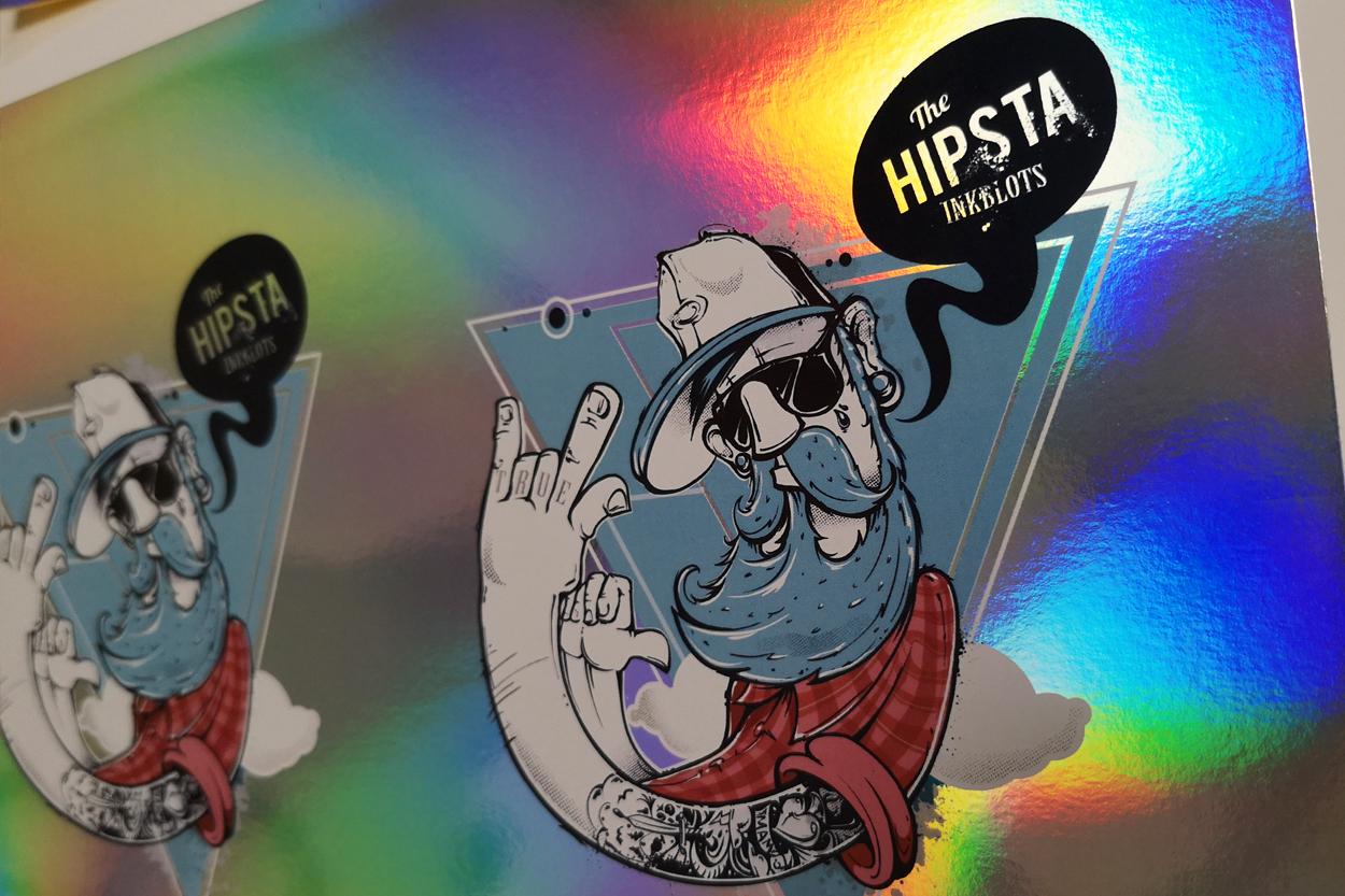 Can I have my design printed on holographic rainbow card stock? Can I have my design printed on holographic rainbow card stock?