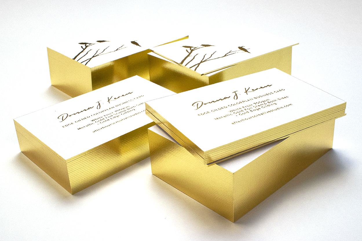 Gold Edge Gilded Business Cards